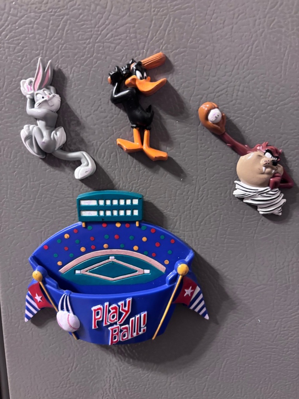 Vintage 1998 Warner Bros. Baseball Magnet Set (4 pieces)
